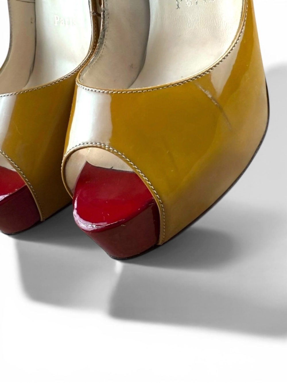 Christian Louboutin Patent Leather Peep Toe Pumps – - Picture 7 of 9